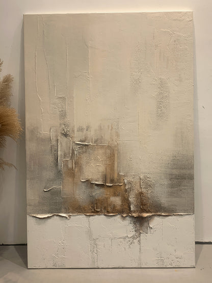 Silent Drift-Beige Abstract Field-AURA130