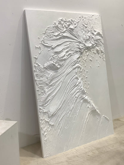 Silent Crest-White Waves & Sky 3D Touch Art-AURA119