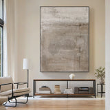 Distressed Texture Wall Art-Taupe & Soft Gray Tones-AURA026