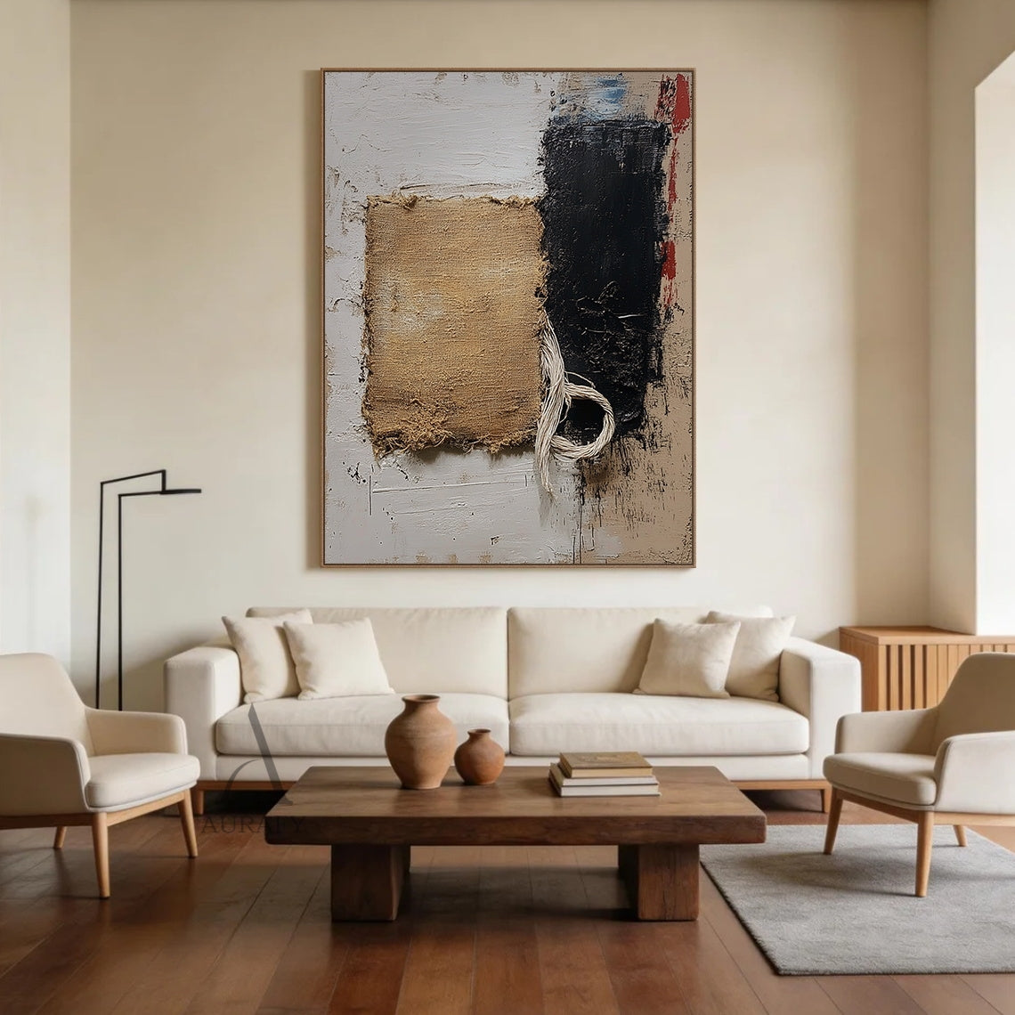 Minimalist Black Wall Art High-Relief Layered Curves Tactile Surface Modern Minimalist Piece AURA428