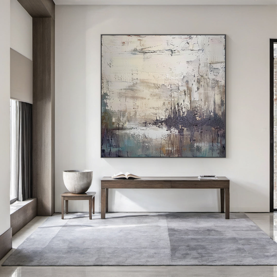 Modern Abstract Gray Wall Art for Living Room Bedroom Decor AURA230