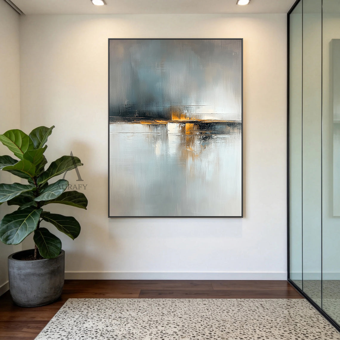 Gray General Abstract Wall Art for Modern Home Decor AURA358