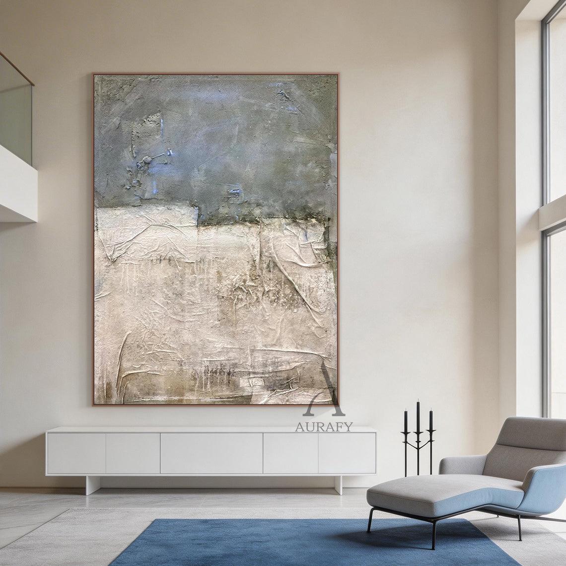 Blue General Abstract Wall Art Modern Home Decor Living Room AURA244