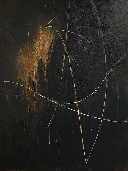 Brown and Black Abstract Wall Art for Modern Home Decor AURA271
