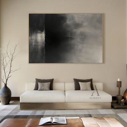 Black General Abstract Wall Art for Modern Living Room Decor AURA297