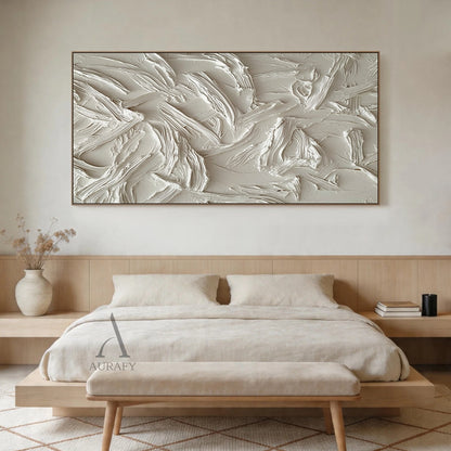 Minimalist Black Wall Art Sculpted High-Relief Tactile Matte Ribbed Modern Organic Design AURA424