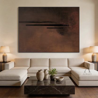 Brown General Abstract Wall Art Decor for Home Living Room AURA380