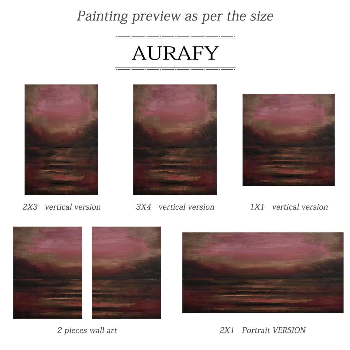 Crimson Stillness-Red Abstract Minimalist Art-AURA116