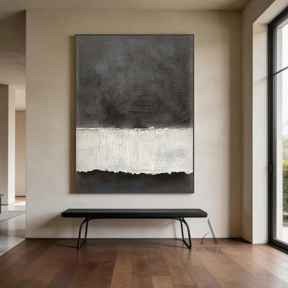 Abstract Black Beige Wall Art for Modern Home Decor AURA277