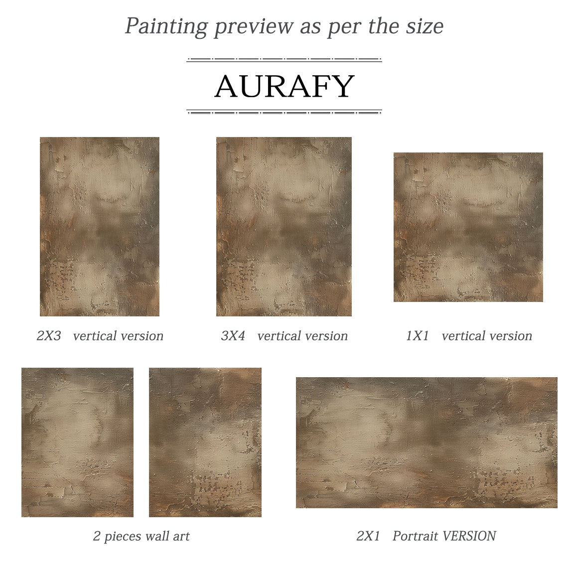 Earthen Veil-Brown Abstract Field-AURA104