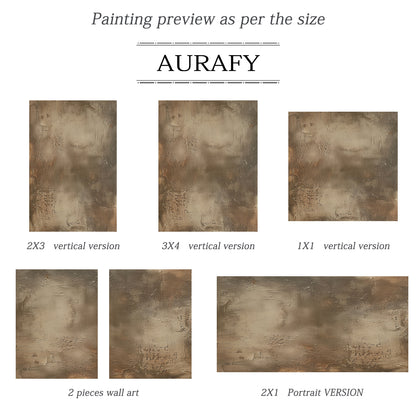 Earthen Veil-Brown Abstract Field-AURA104