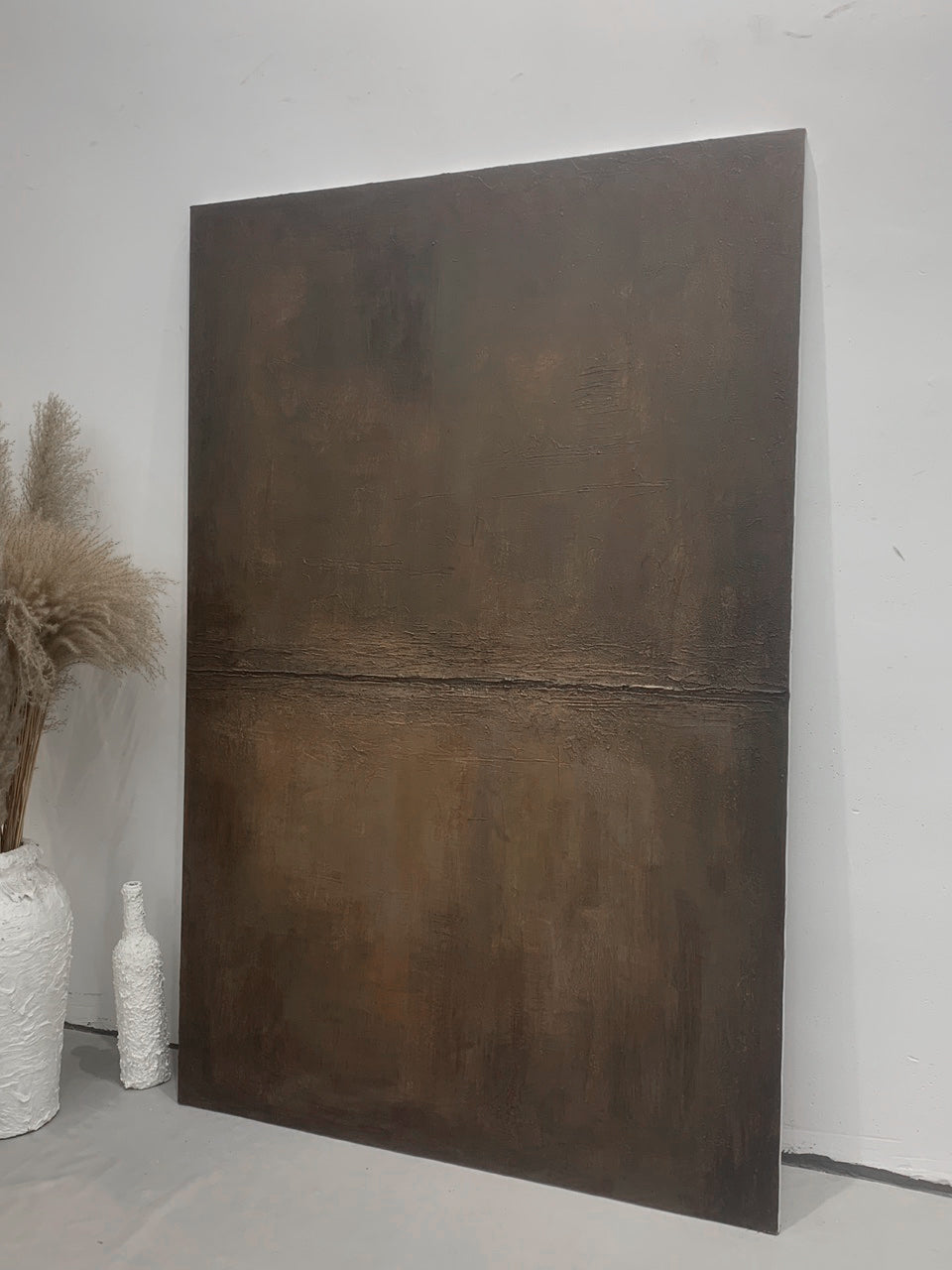 General Abstract Brown Large Canvas Wall Art for Home Decor - AURA188