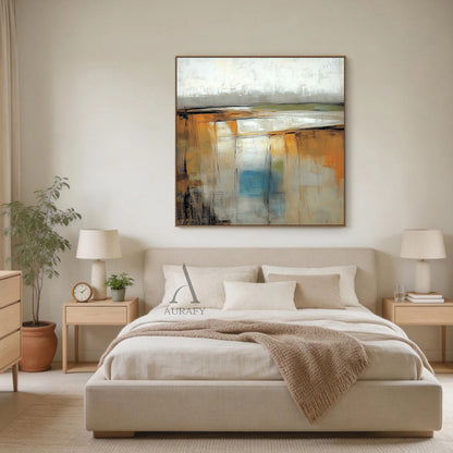 General Abstract Brown Beige Canvas Art for Home Decor AURA399