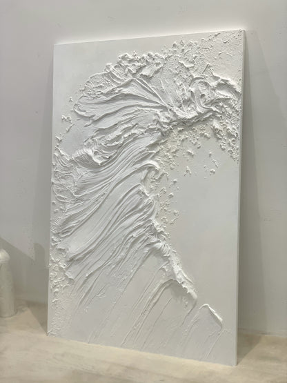 Silent Crest-White Waves & Sky 3D Touch Art-AURA119