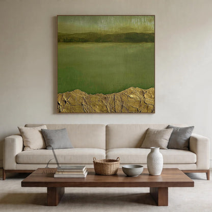 Modern Green Landscape Wall Art Nature Scene Home Decor AURA408