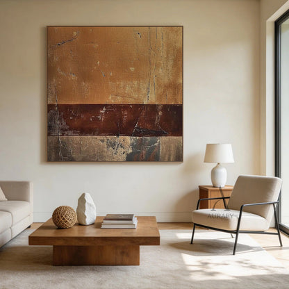 Brown General Abstract Wall Art for Modern Living Room Decor AURA356