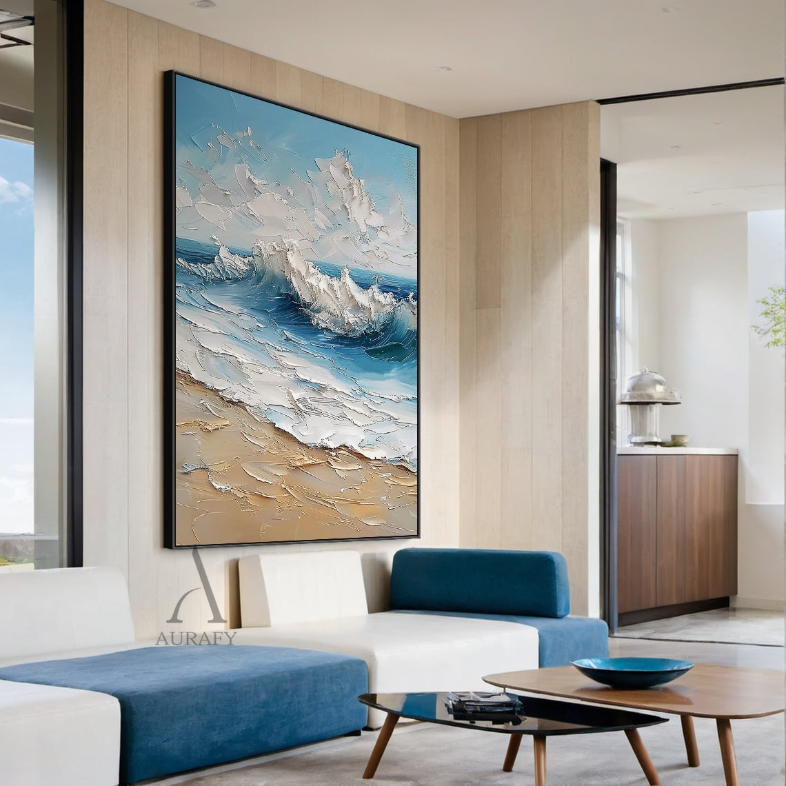 Blue Coastal Seascape Wall Art - AURA680