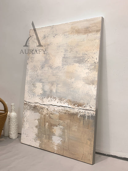 Beige General Abstract Wall Art for Modern Living Room Decor AURA290