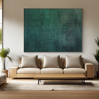 Whisper of Depth — Emerald Abstract Texture – AURA099(Vertical)