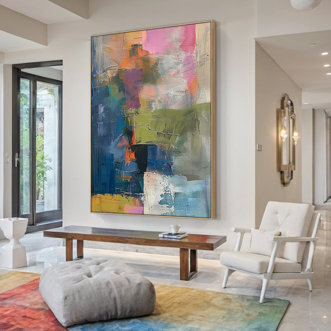 Colorful Abstract Wall Art for Modern Living Room Decor AURA161