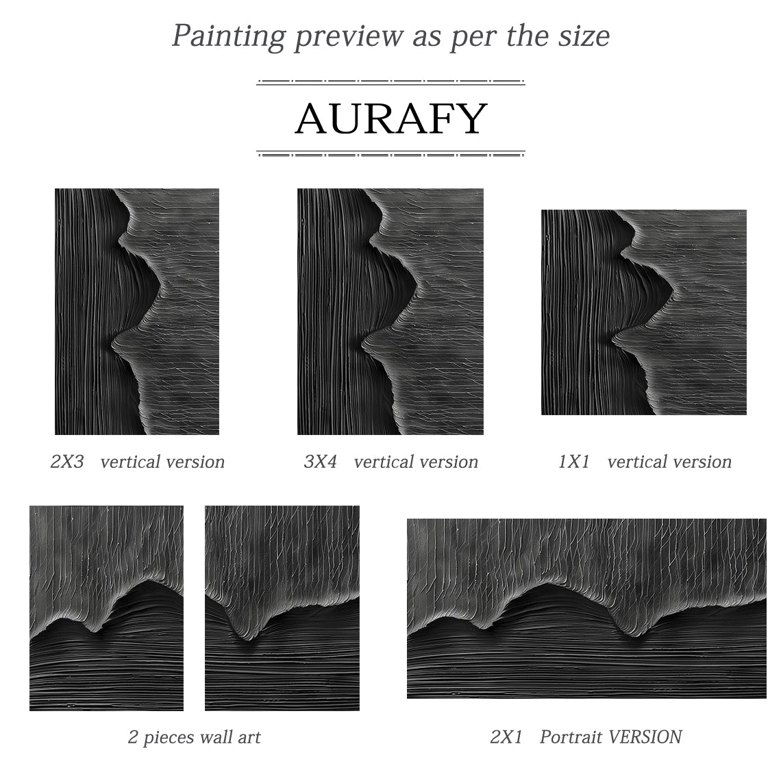Shadow Tides-Black 3D Textured-AURA058