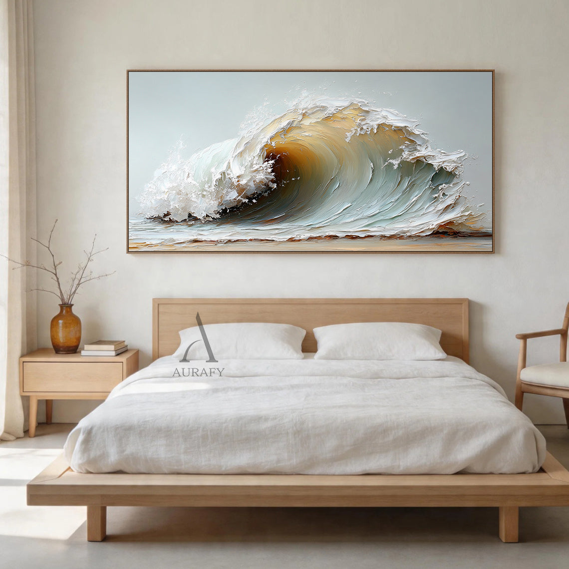 Beige 3D Textured Painting Modern Wall Art for Home Decor AURA401