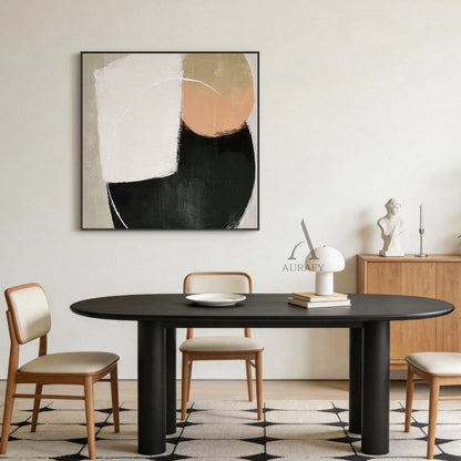 Minimalist Black Beige Wall Art for Stylish Home Spaces AURA400