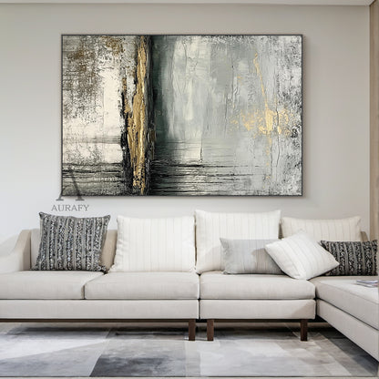 Wabi Sabi Gray White Minimalist Home Decor Piece AURA256