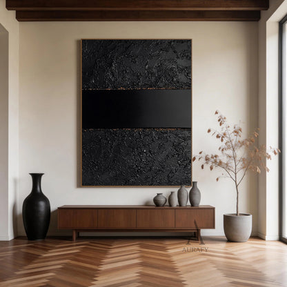 Black General Abstract Wall Art for Modern Home Decor AURA272