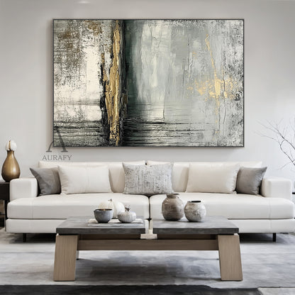 Wabi Sabi Gray White Minimalist Home Decor Piece AURA256