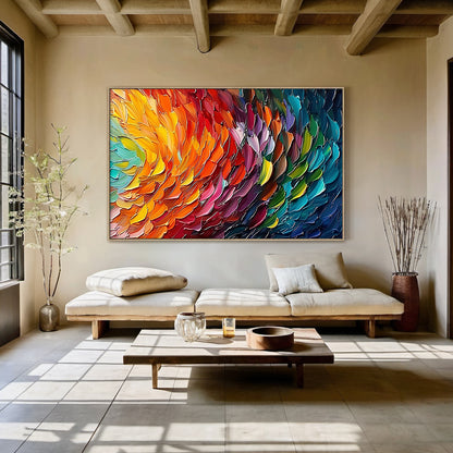 Modern Abstract 3D Textured Colorful Living Room Wall Art Painting AURA167