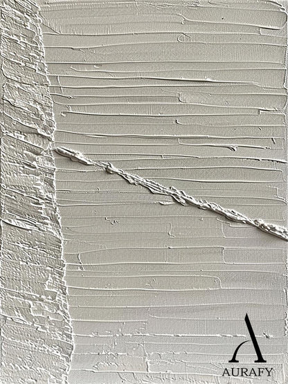 Minimalist Gray Wall Art Impasto Texture Tactile Surface Knife Strokes Sculpted Canvas Modern Decor AURA552