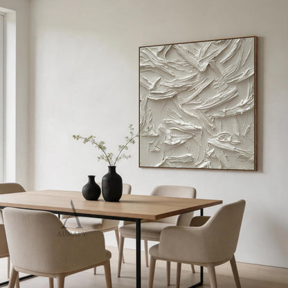 Minimalist Black Wall Art Sculpted High-Relief Tactile Matte Ribbed Modern Organic Design AURA424