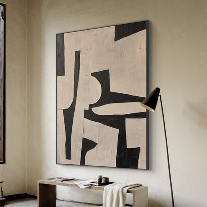 Quiet Interlock-Black & Beige Spatial Field-AURA109
