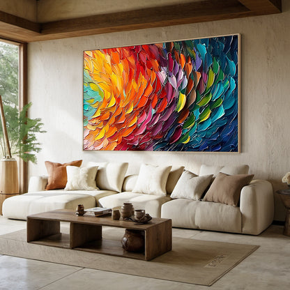Modern Abstract 3D Textured Colorful Living Room Wall Art Painting AURA167