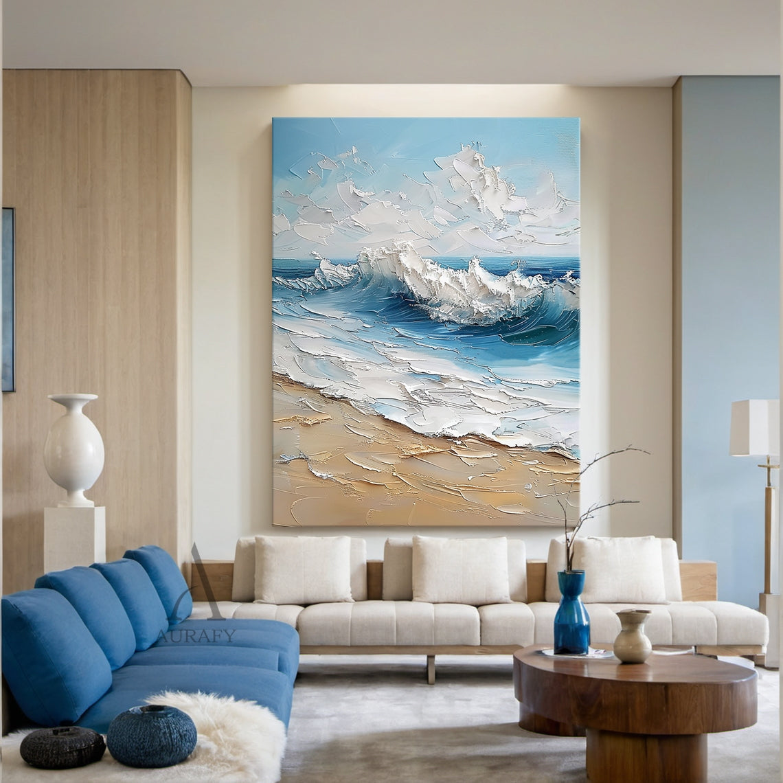 Blue Coastal Seascape Wall Art - AURA680