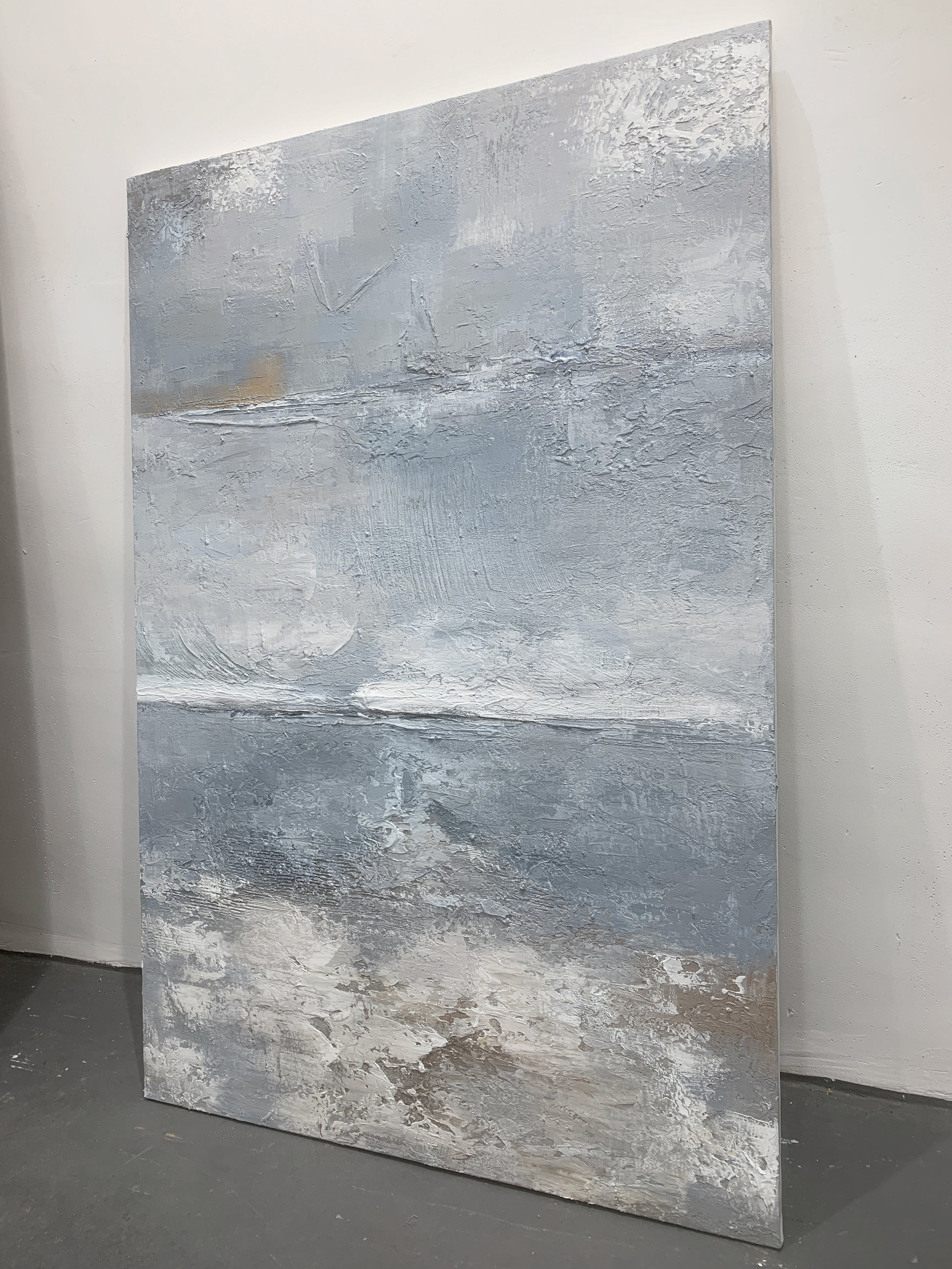 Silent Horizon-Blue Abstract Field-AURA132