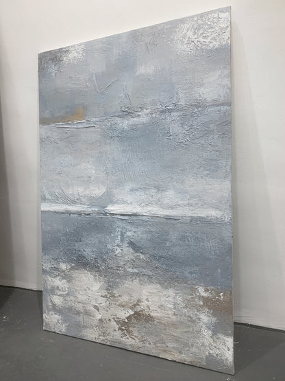 Silent Horizon-Blue Abstract Field-AURA132