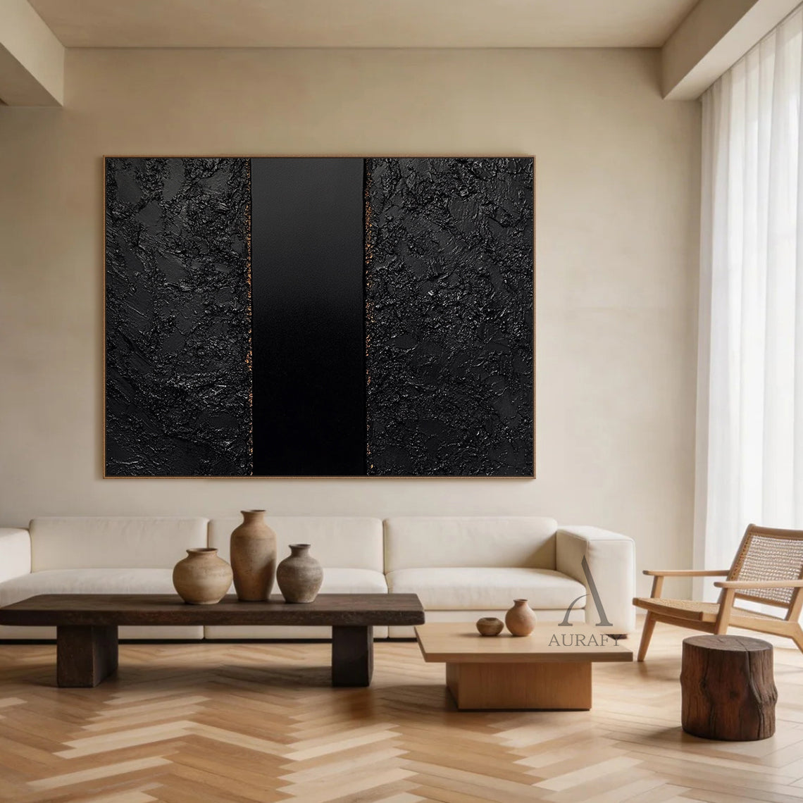 Black General Abstract Wall Art for Modern Home Decor AURA272