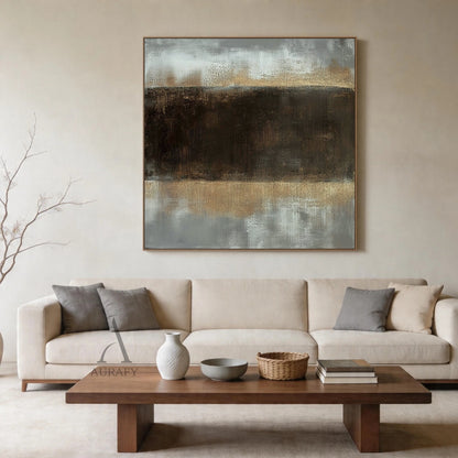 General Abstract Black Gray Wall Art for Modern Home Decor AURA409