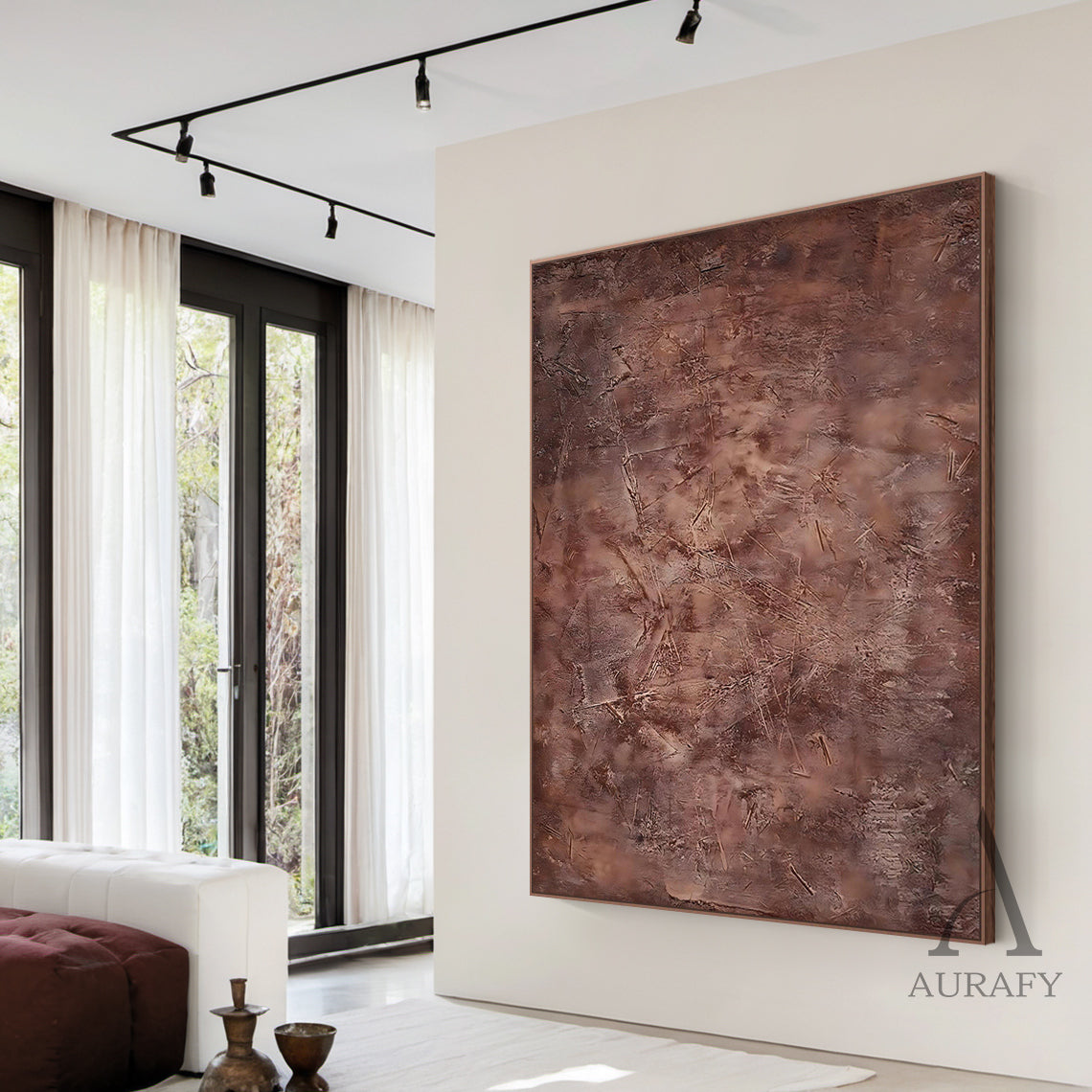 Red Abstract Wall Art Modern Living Room Minimalist Home Decor AURA240
