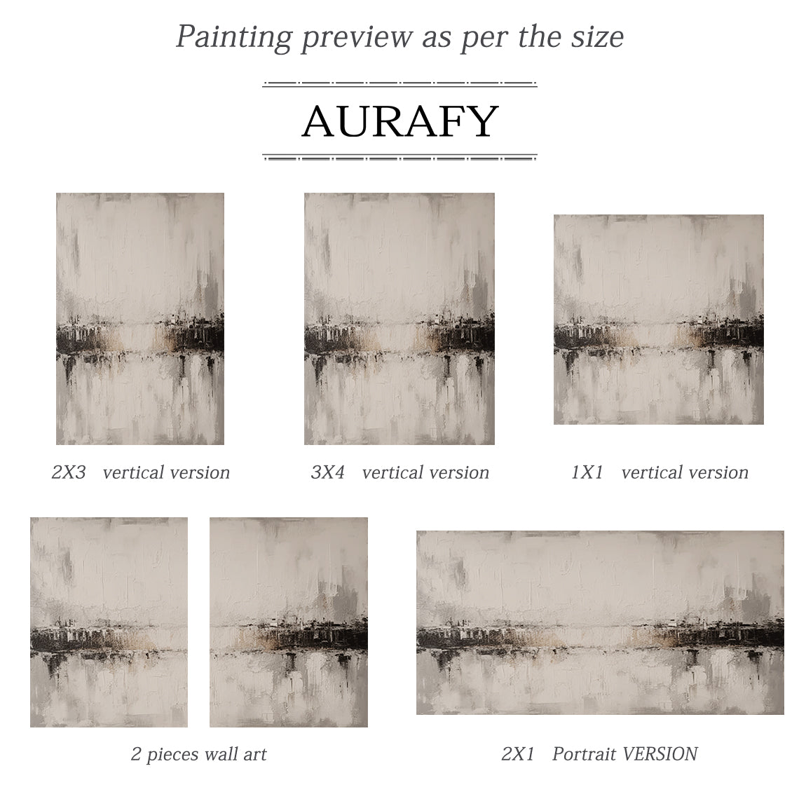 Silent Horizon-Black & Grey Spatial Field-AURA092