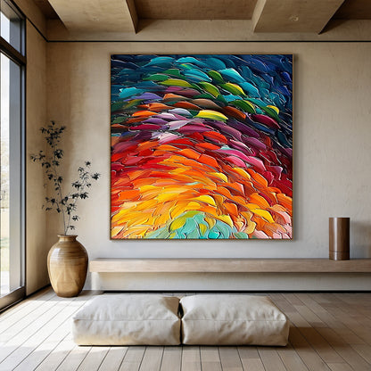 Modern Abstract 3D Textured Colorful Living Room Wall Art Painting AURA167