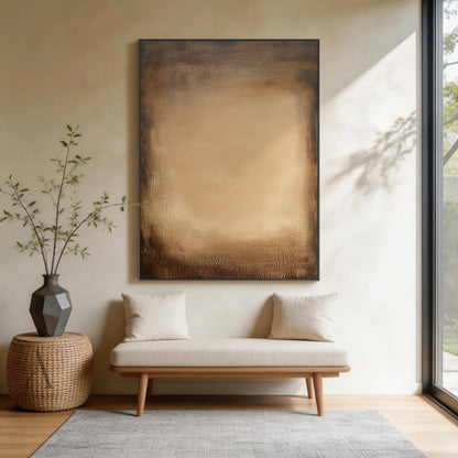 Modern Brown General Abstract Wall Art Print for Home Decor AURA351