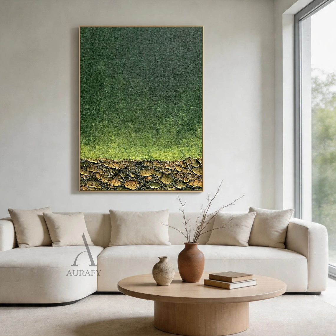 Modern Green Landscape Wall Art Stylish Home Decor Piece AURA407