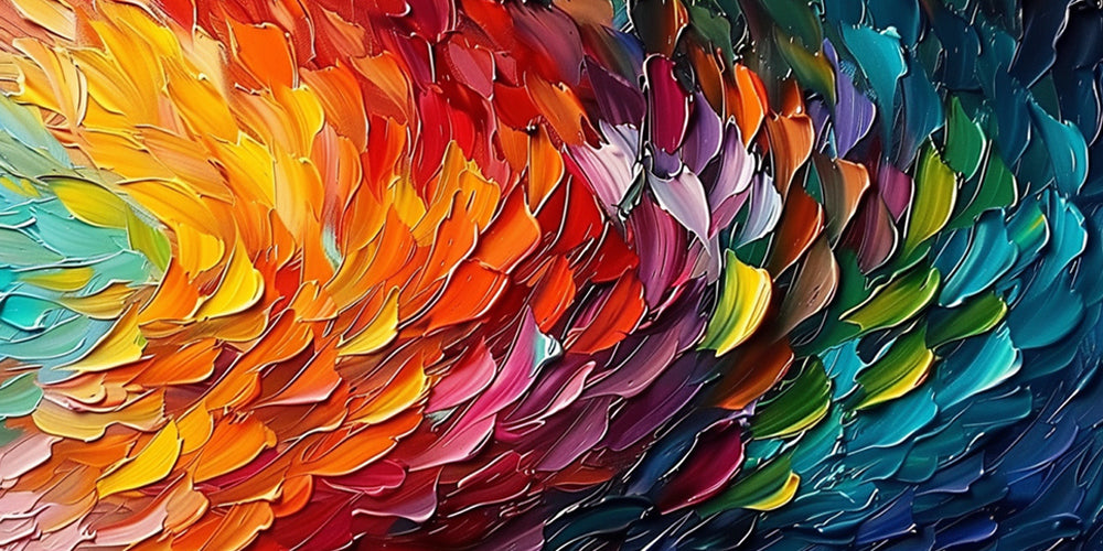 Modern Abstract 3D Textured Colorful Living Room Wall Art Painting AURA167