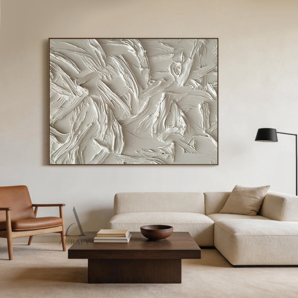 Minimalist Black Wall Art Sculpted High-Relief Tactile Matte Ribbed Modern Organic Design AURA424