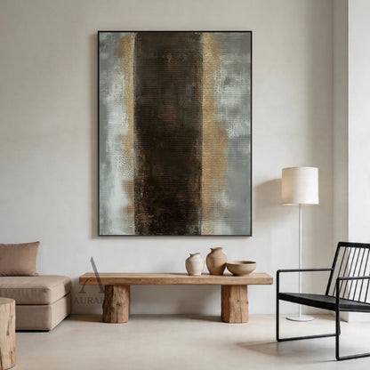 General Abstract Black Gray Wall Art for Modern Home Decor AURA409