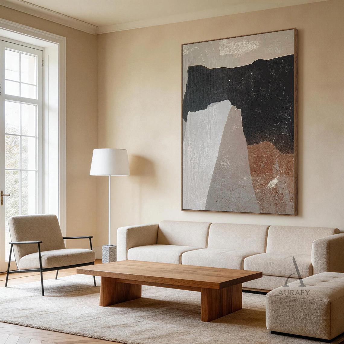 Brown General Abstract Wall Decor Art for Home Living Space AURA378
