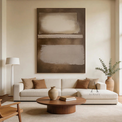 Brown General Abstract Wall Art for Living Room Decor AURA387